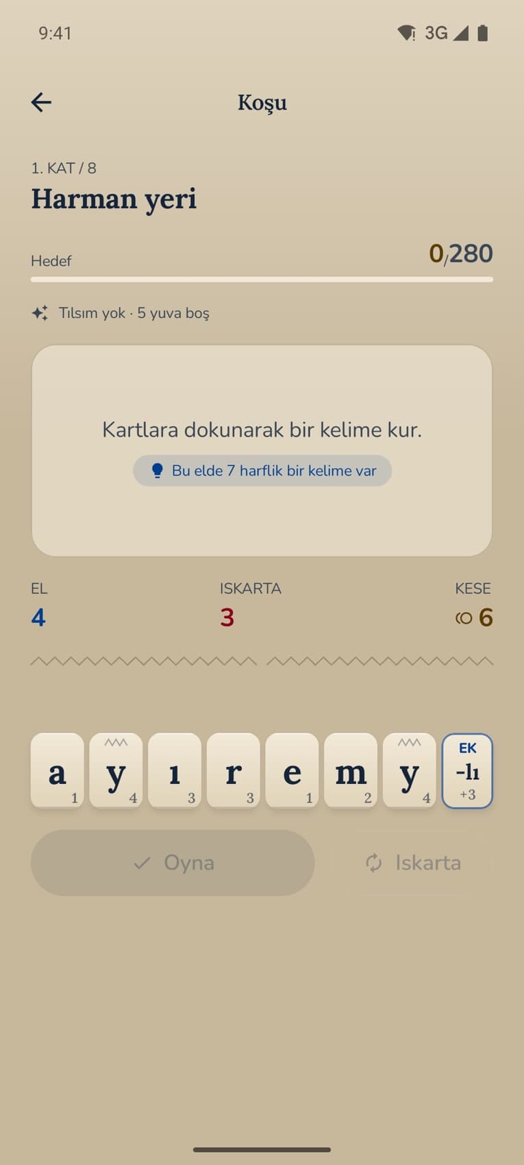 Harman: Turkish Word Game — deste düzenleme