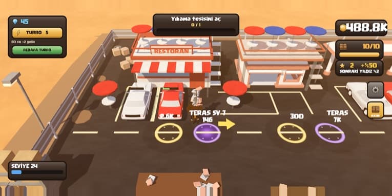 Vardiya: Idle Patron — çevrimdışı kazanç ekranı